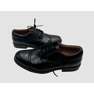 EUC Dockers Mens Cap Toe Oxford Dress Shoes Black Size 9 Wide DK227355